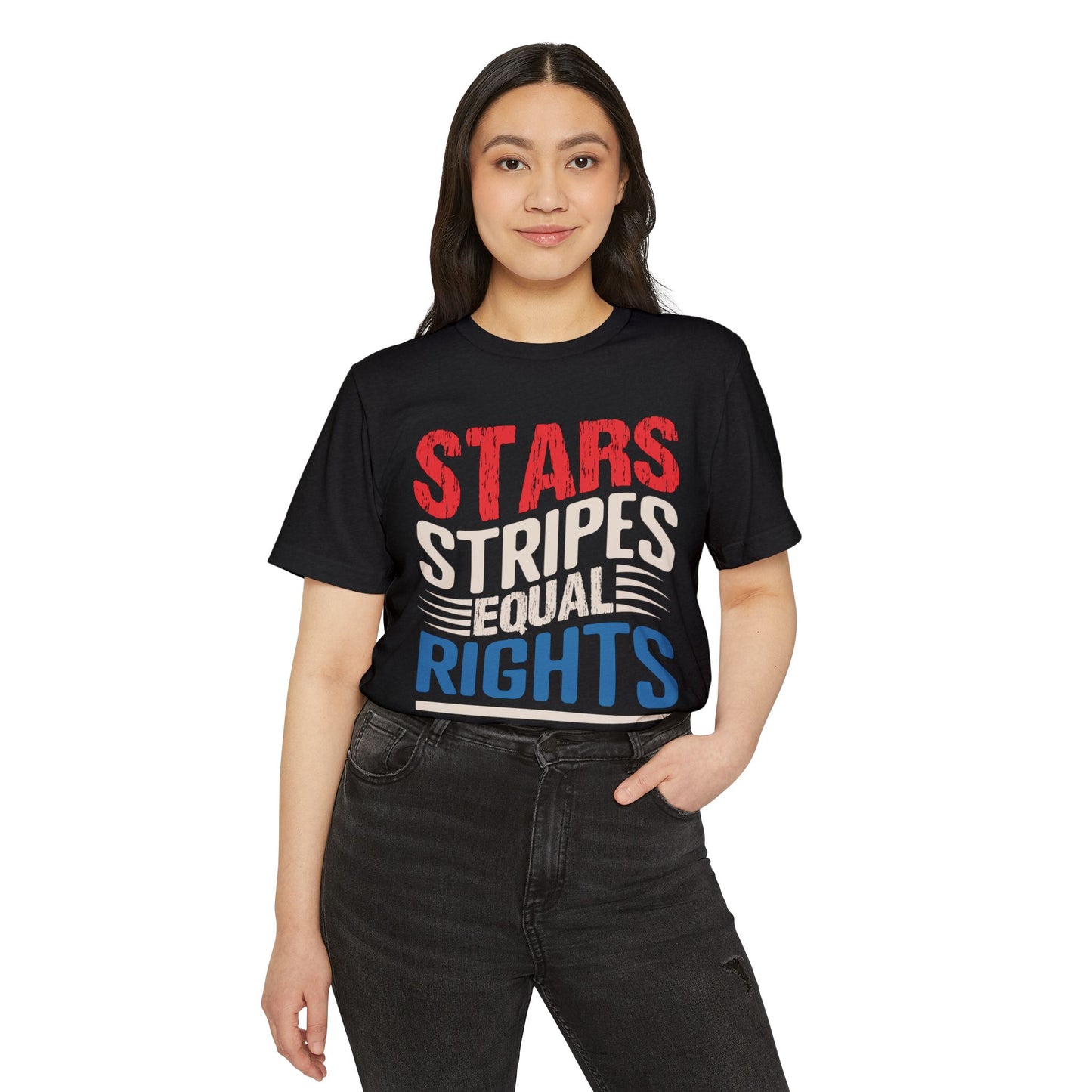 Stars-Stripes-Equal Rights Organic Unisex Tee