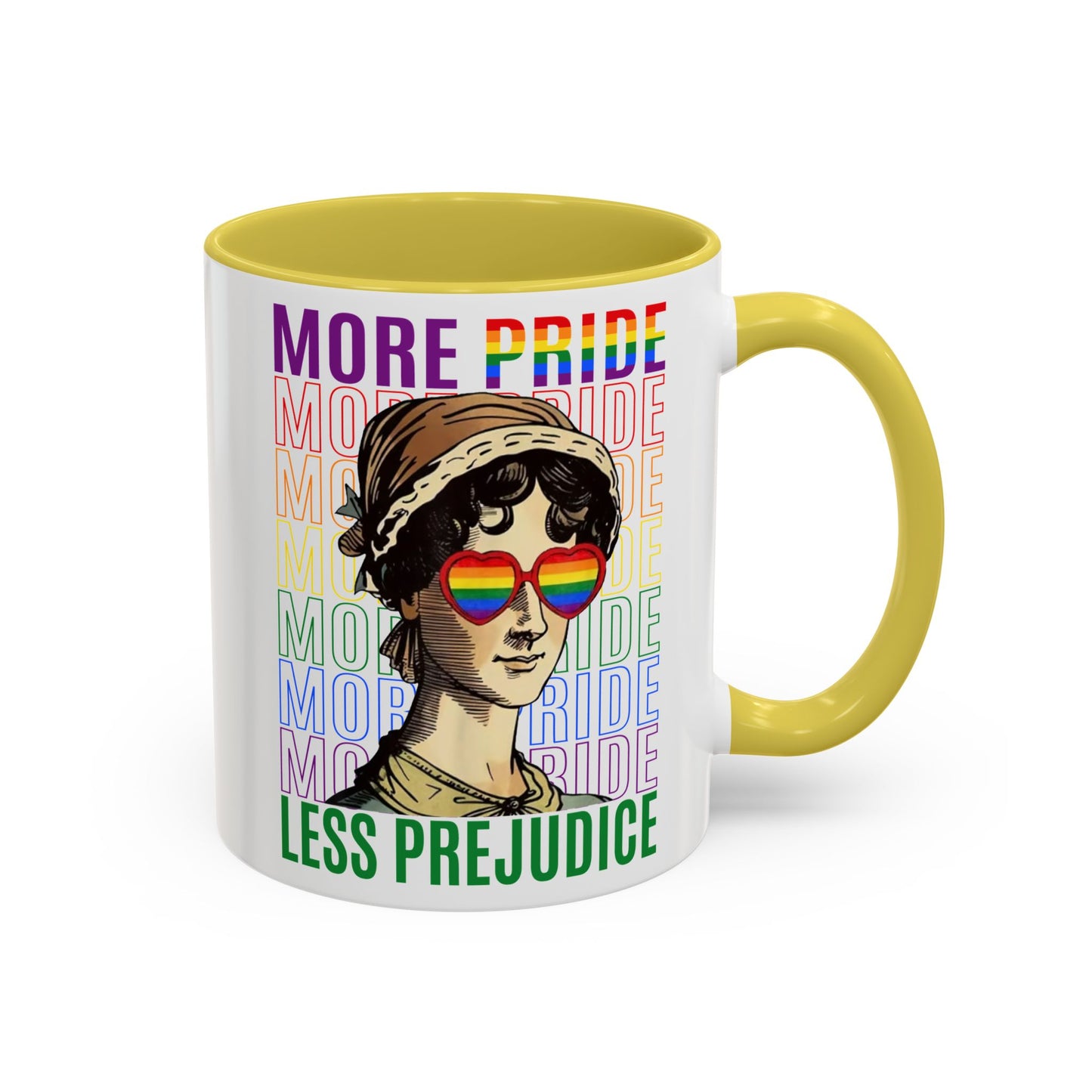 Color Accent Ceramic Mug - Jane Austen LGBTQ+