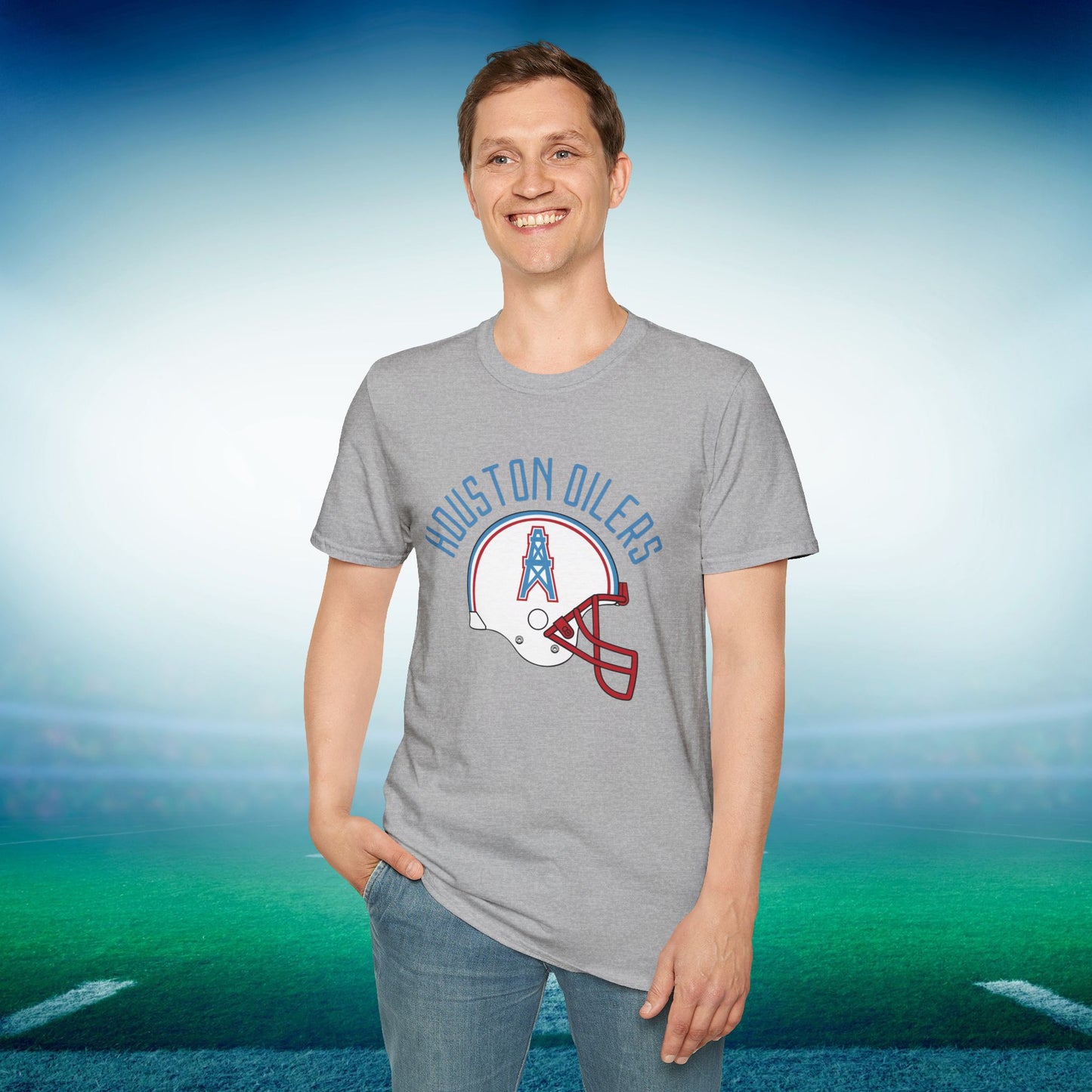 Houston Oilers Vintage Helmet Unisex Softstyle T-Shirt