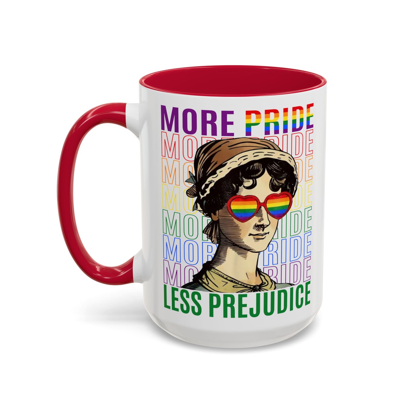 Color Accent Ceramic Mug - Jane Austen LGBTQ+