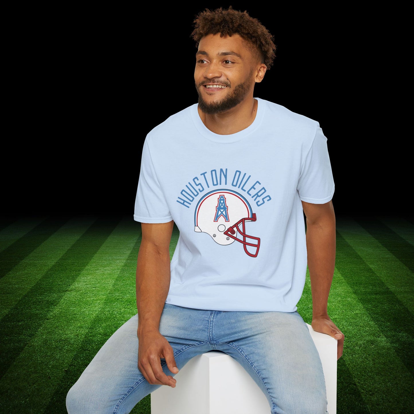 Unisex Tee - Houston Oilers and Helmet