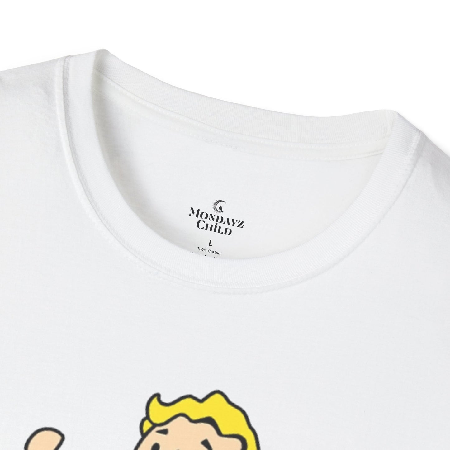 Fallout Vault Boy White Unisex T-Shirt - up to 5X