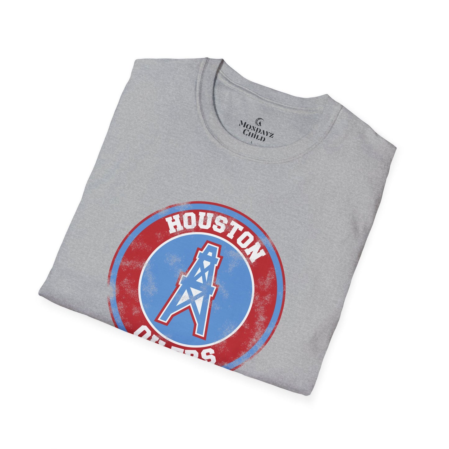 Houston Oilers Distressed Emblem Unisex T-Shirt | Up to 5X