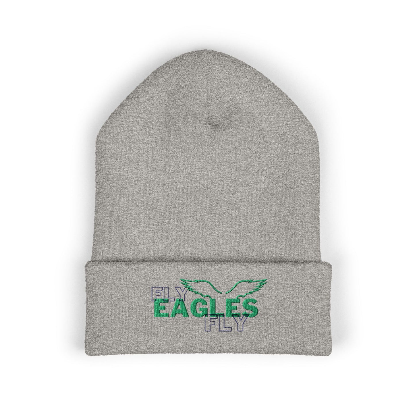 Cuffed Beanie - Embroidered 'Fly Eagles Fly'
