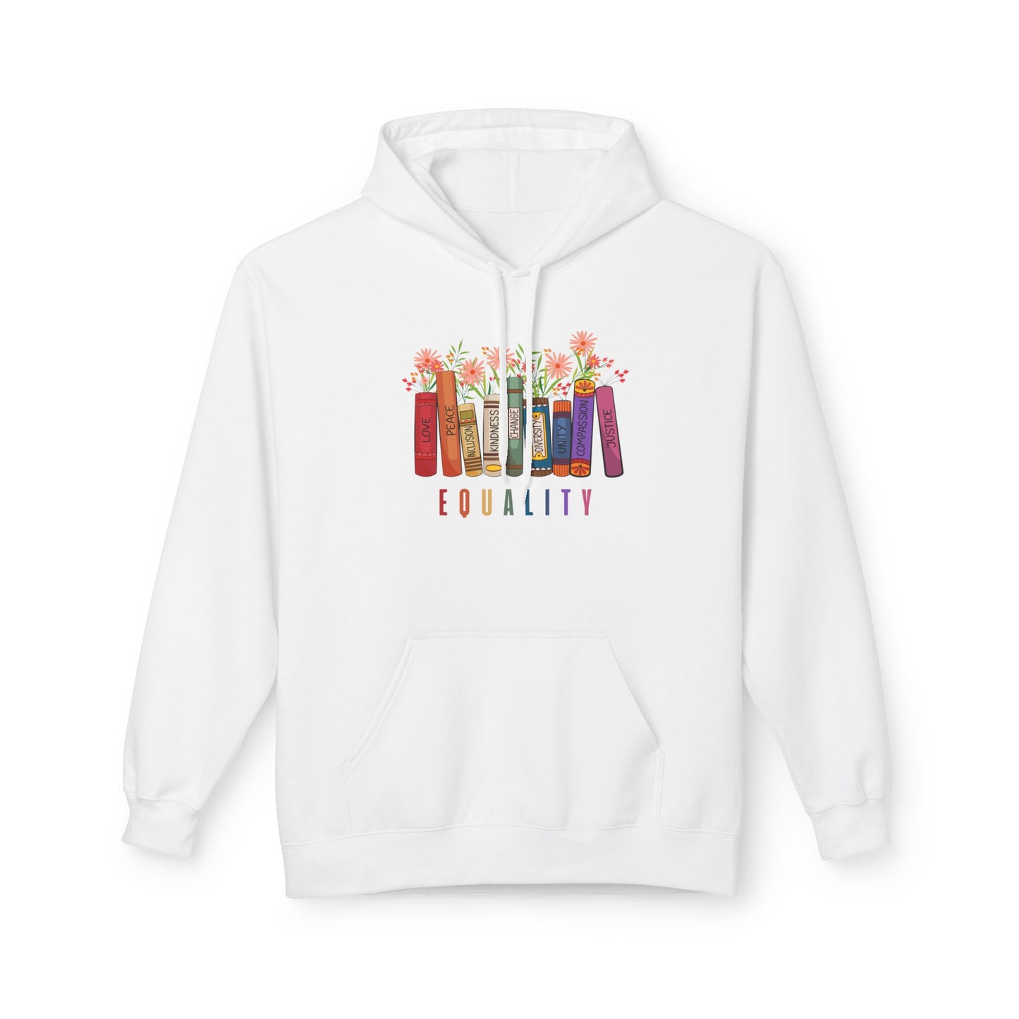 Colorful Equality Fleece Hoodie - Unisex Midweight Design