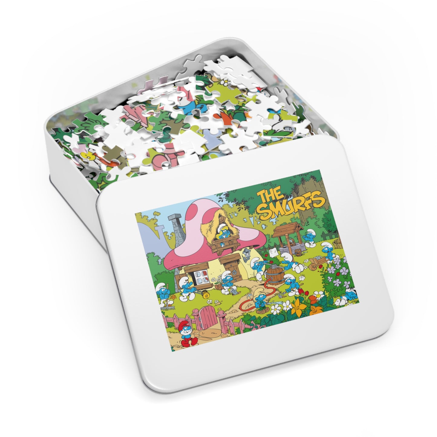 Smurfs Jigsaw Puzzle with Tin
