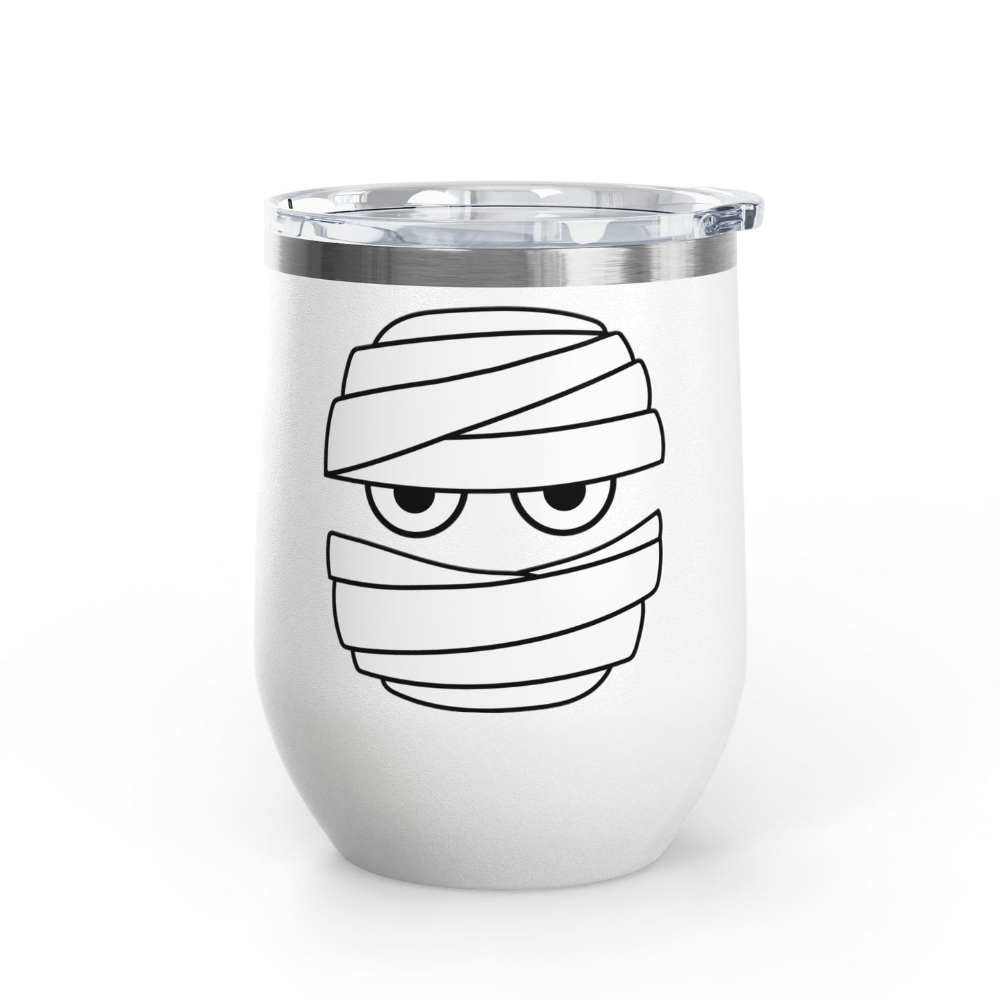 Wine Tumbler, 12oz - Spooky Mummy