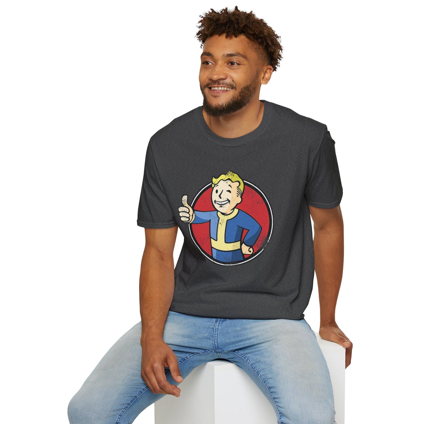 Fallout Distressed Vault Boy Unisex T-Shirt - up to 5X