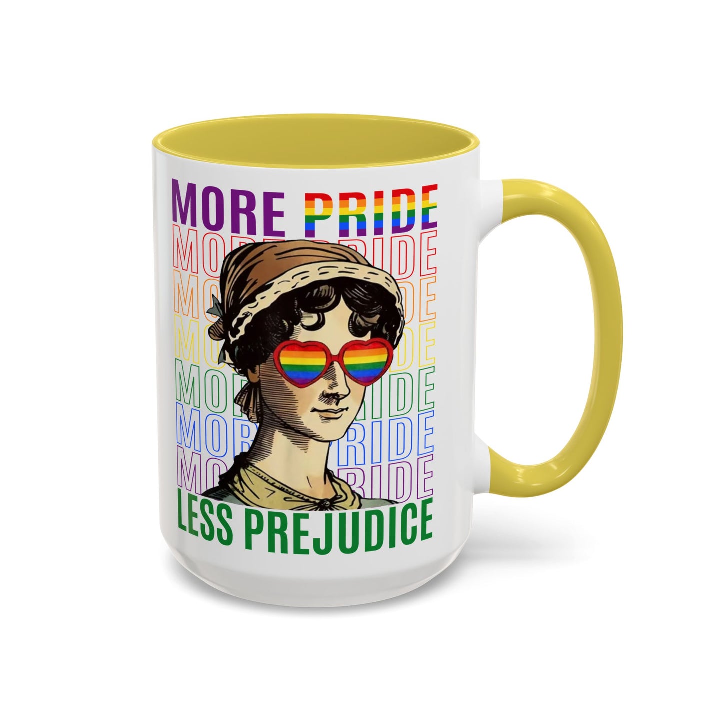 Color Accent Ceramic Mug - Jane Austen LGBTQ+