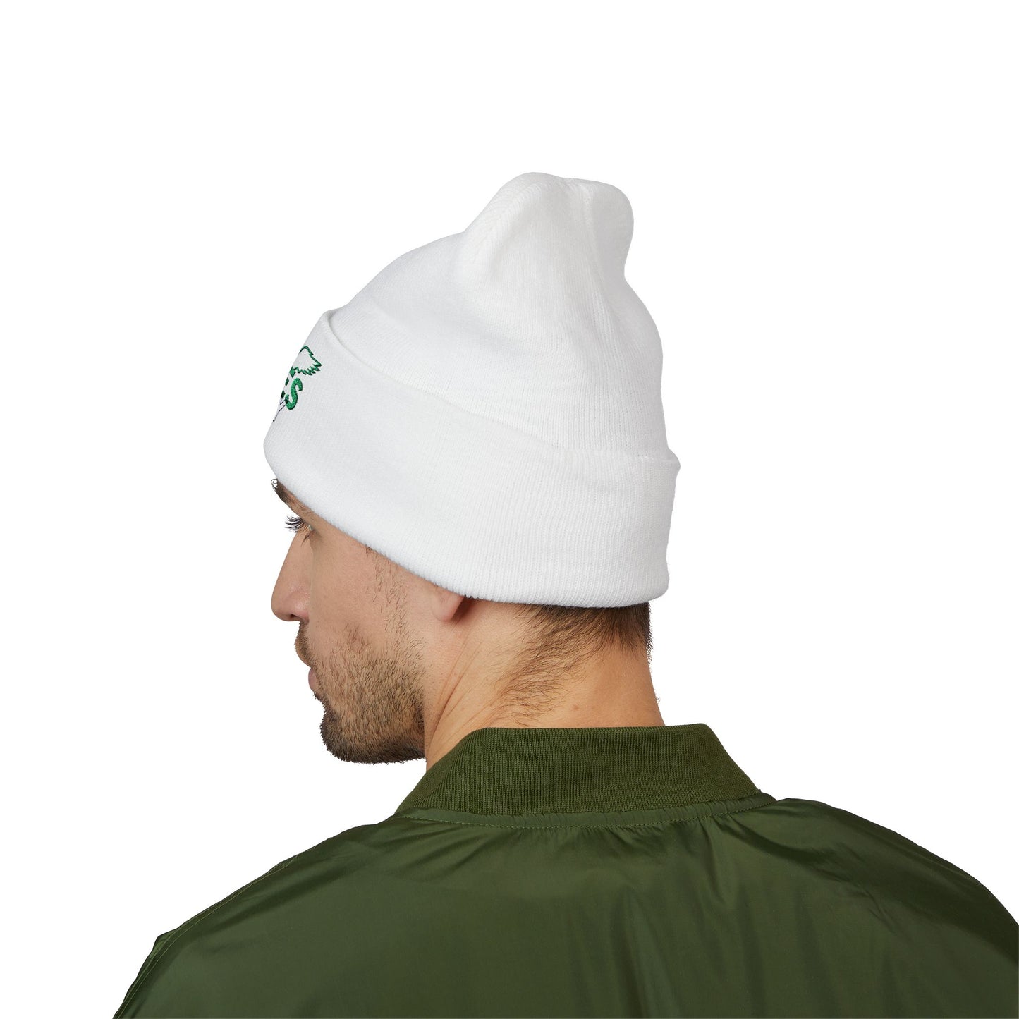 Cuffed Beanie - Embroidered 'Fly Eagles Fly'