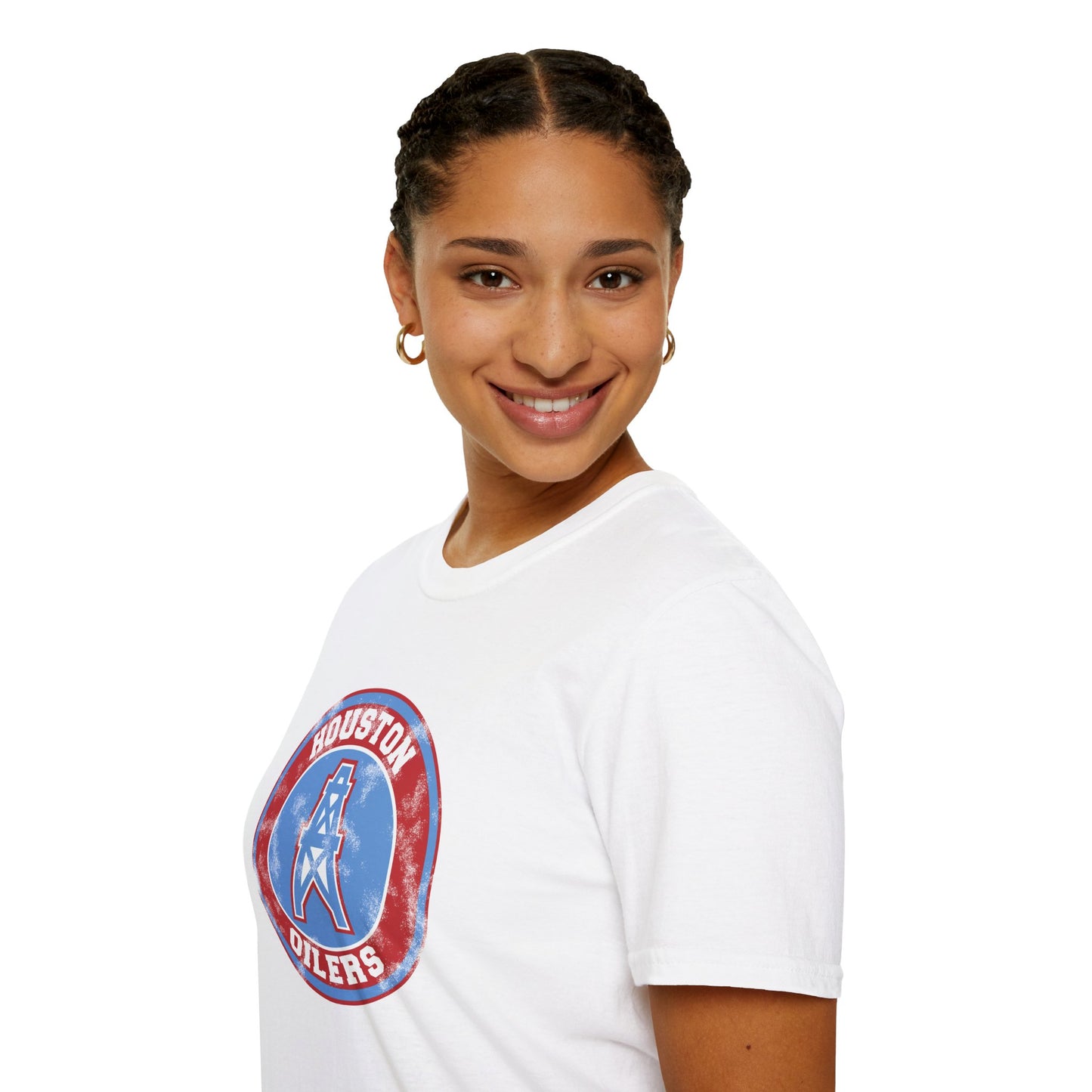 Houston Oilers Distressed Emblem Unisex T-Shirt | Up to 5X