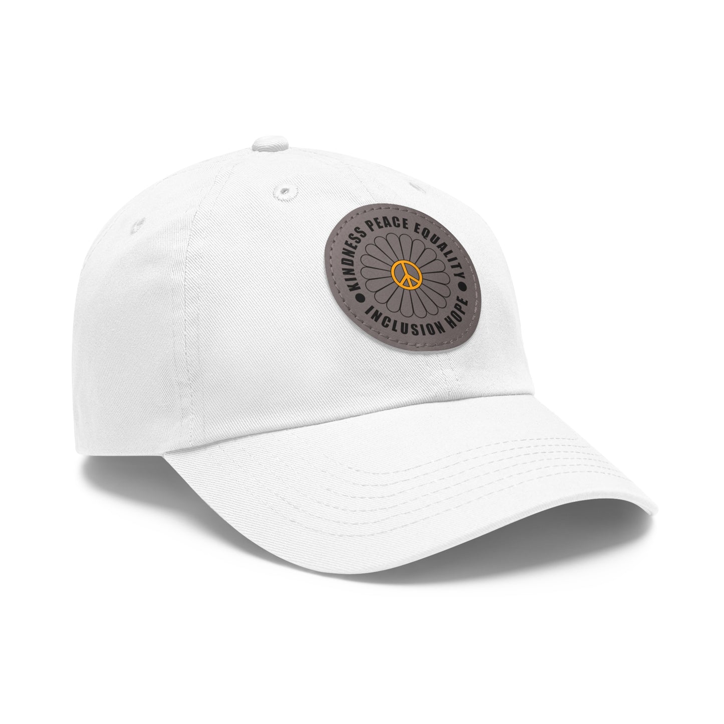 Kindness & Peace Cotton Hat - Grey Patch