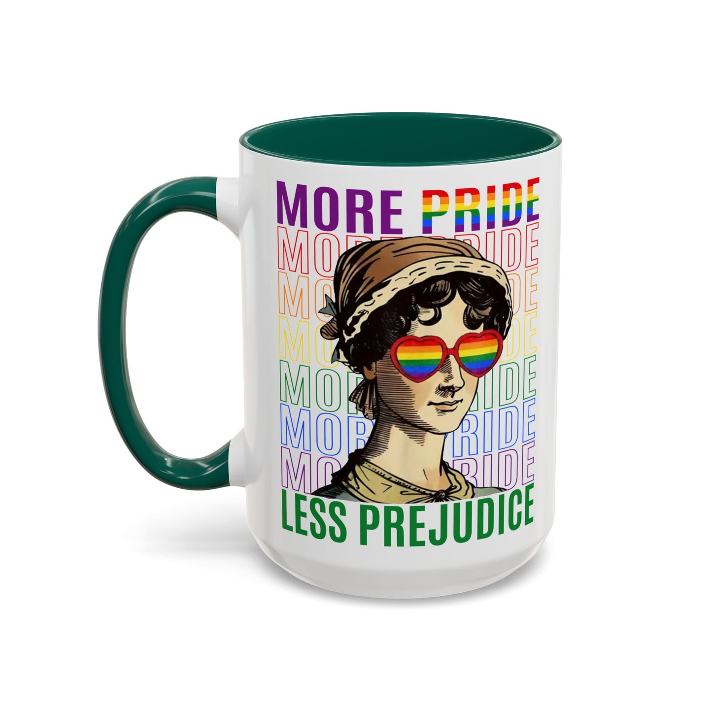Color Accent Ceramic Mug - Jane Austen LGBTQ+