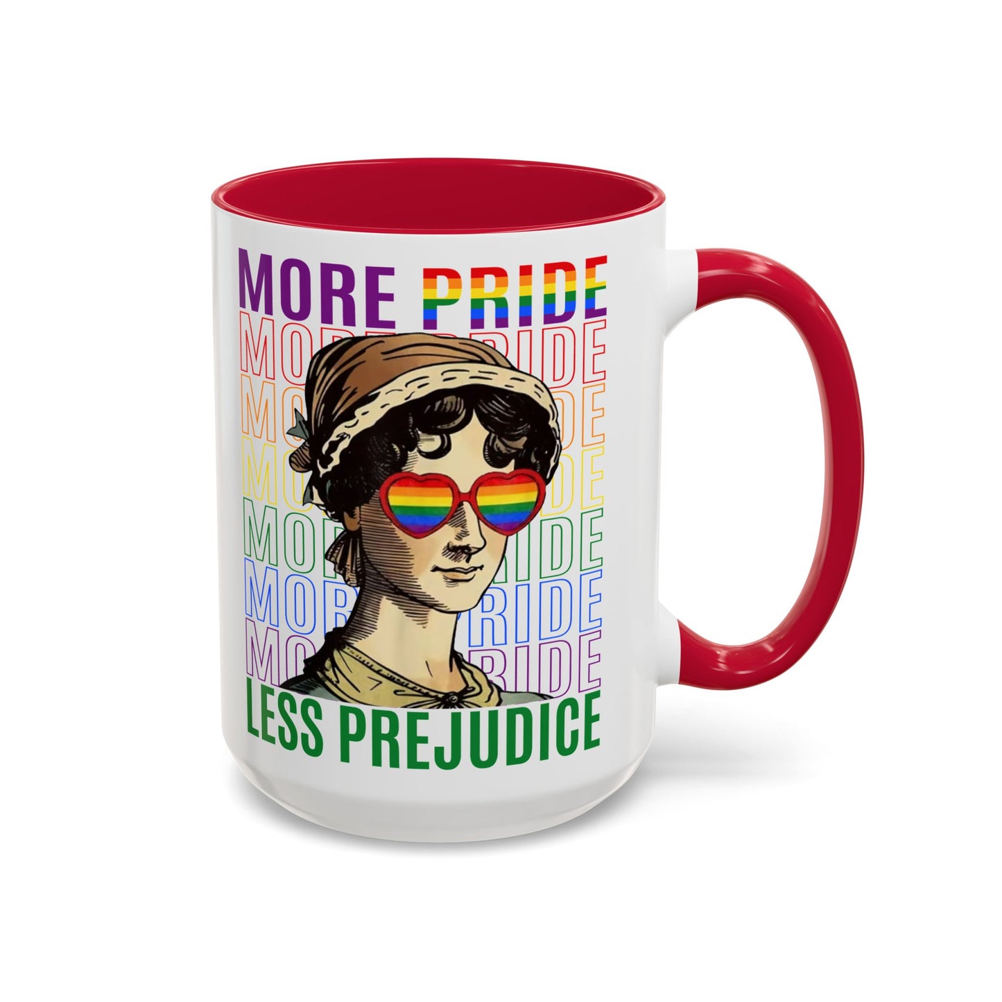 Color Accent Ceramic Mug - Jane Austen LGBTQ+