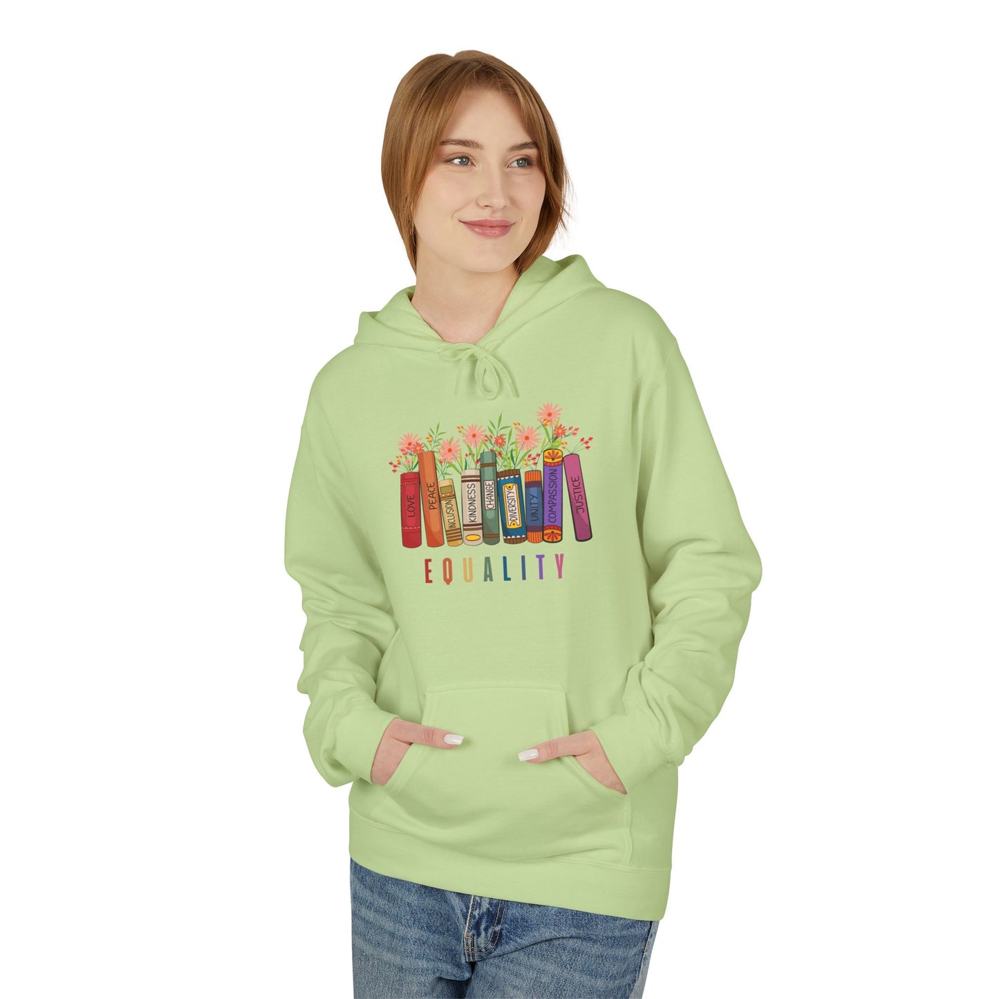 Colorful Equality Fleece Hoodie - Unisex Midweight Design