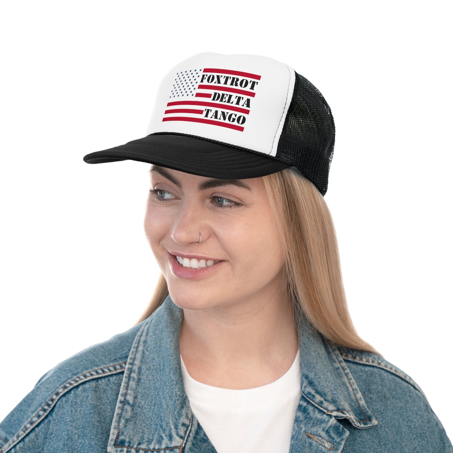 “FOXTROT DELTA TANGO” Anti-Trump Snap-Back Trucker Cap