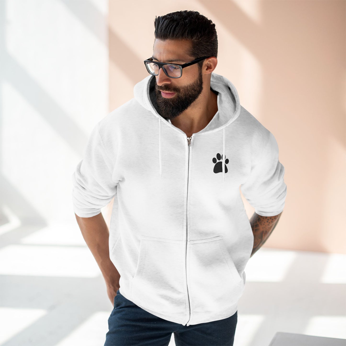 Happiness Is… A Fur-Ever Family Unisex Zip Hoodie