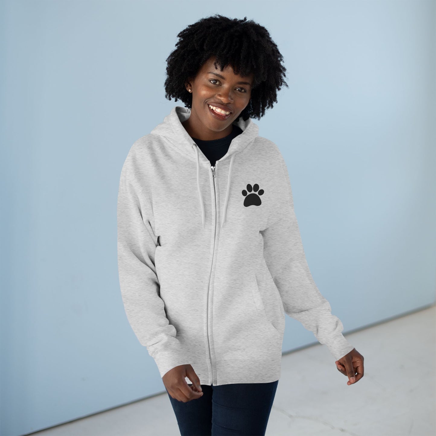 Happiness Is… A Fur-Ever Family Unisex Zip Hoodie
