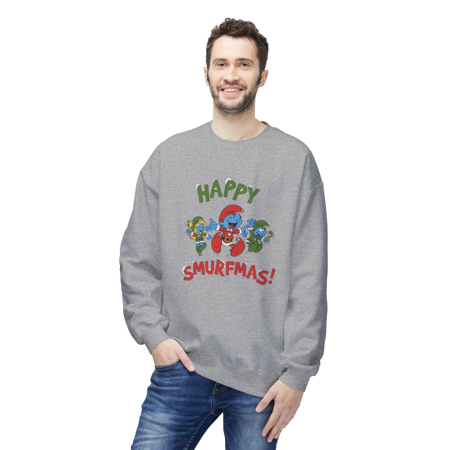 ‘Happy Smurfmas’ Festive Crewneck Sweatshirt