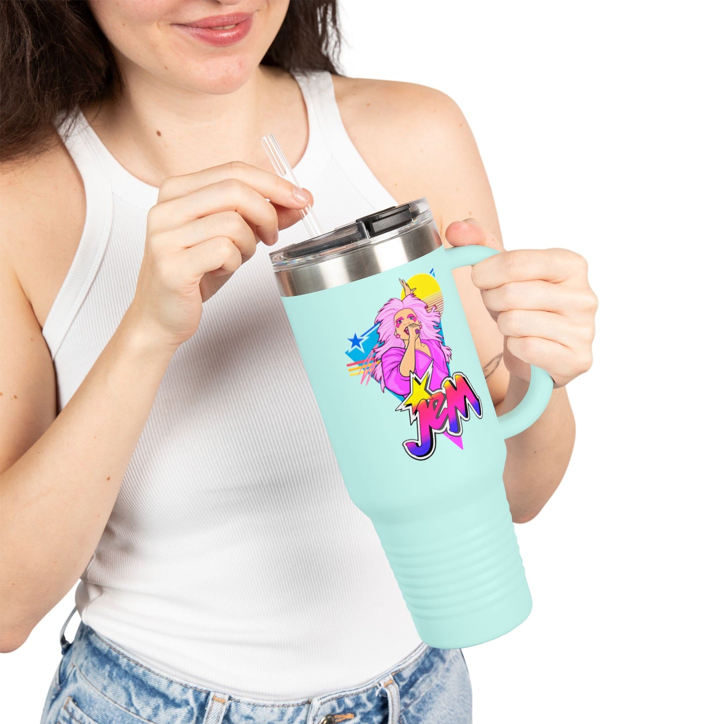 Jem and the Holograms Insulated Travel Mug, 40oz