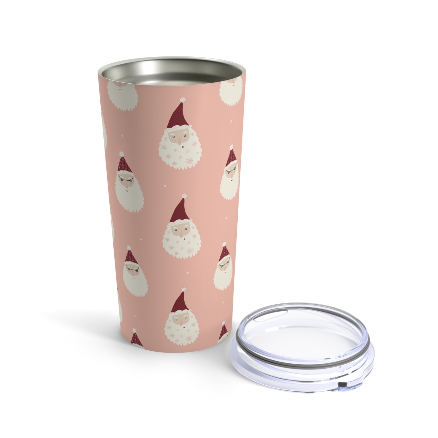 Holiday Tumbler 20oz, Pink Santa