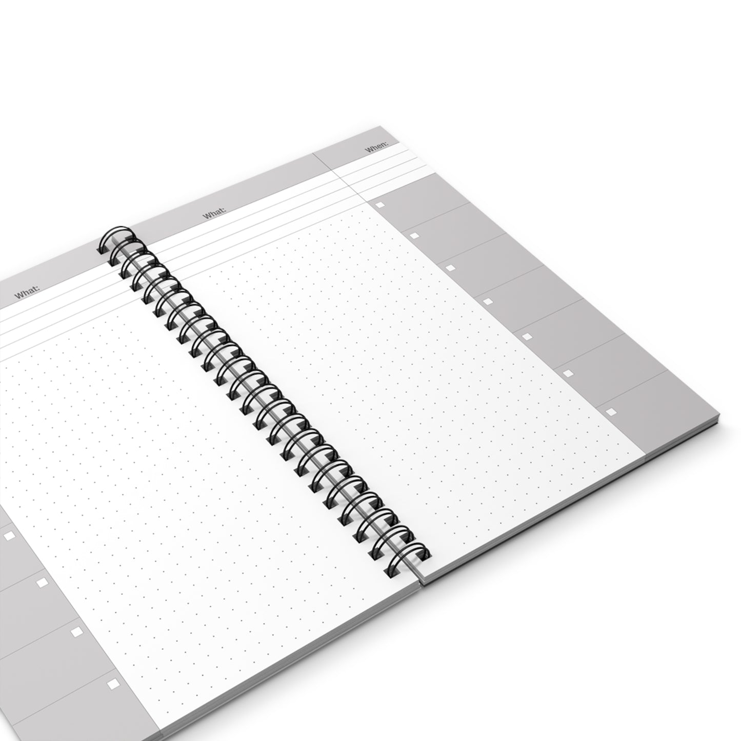 Asian Inspired Spiral Notebook | Blank, Dot Grid, Lined, Task