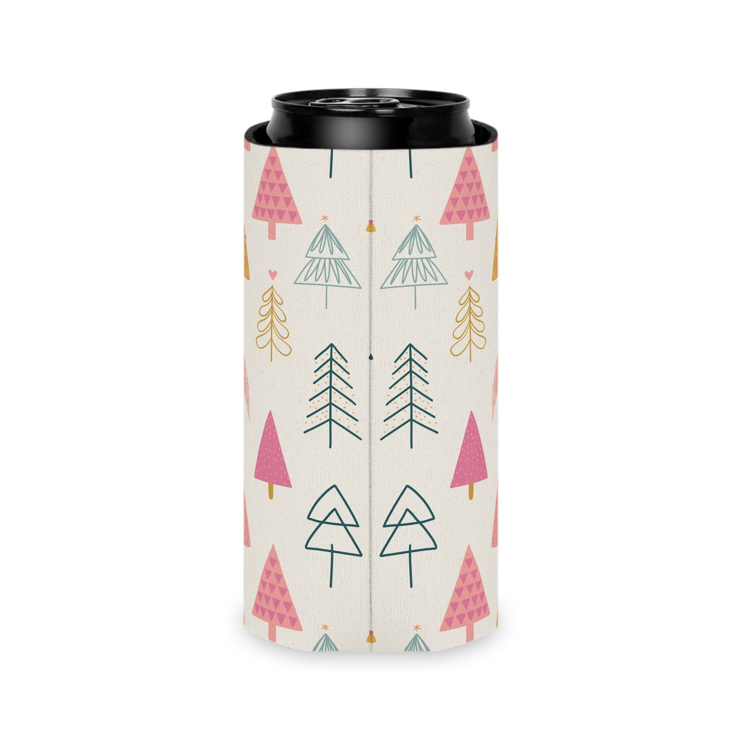 Can Cooler, Standard or Slim Size - Whimsy Christmas Tree