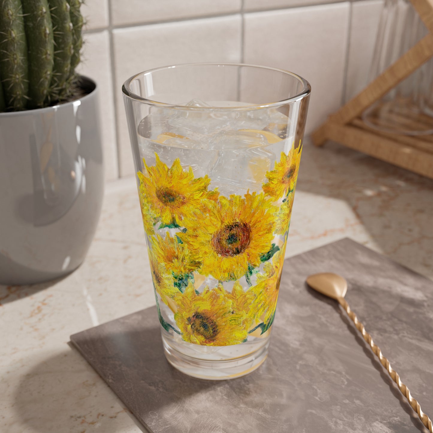 Monet’s Sunflowers Pint Glass