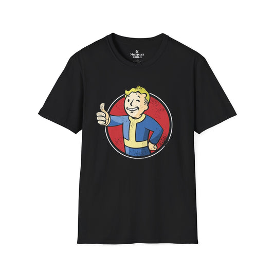 Fallout Distressed Vault Boy Black Unisex T-Shirt - up to 5X