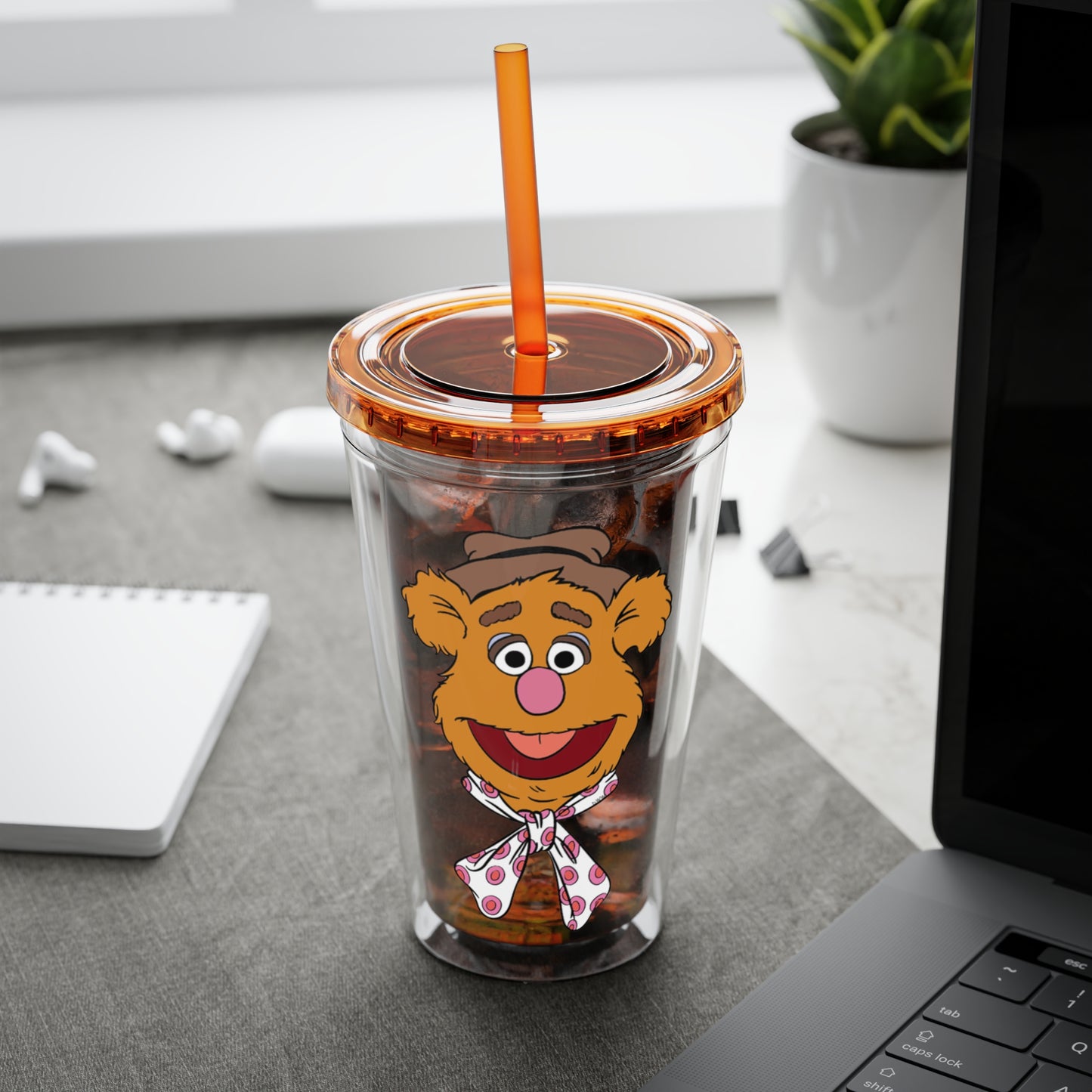 The Muppets 16oz Acrylic Tumbler with Straw — Fozzie Bear