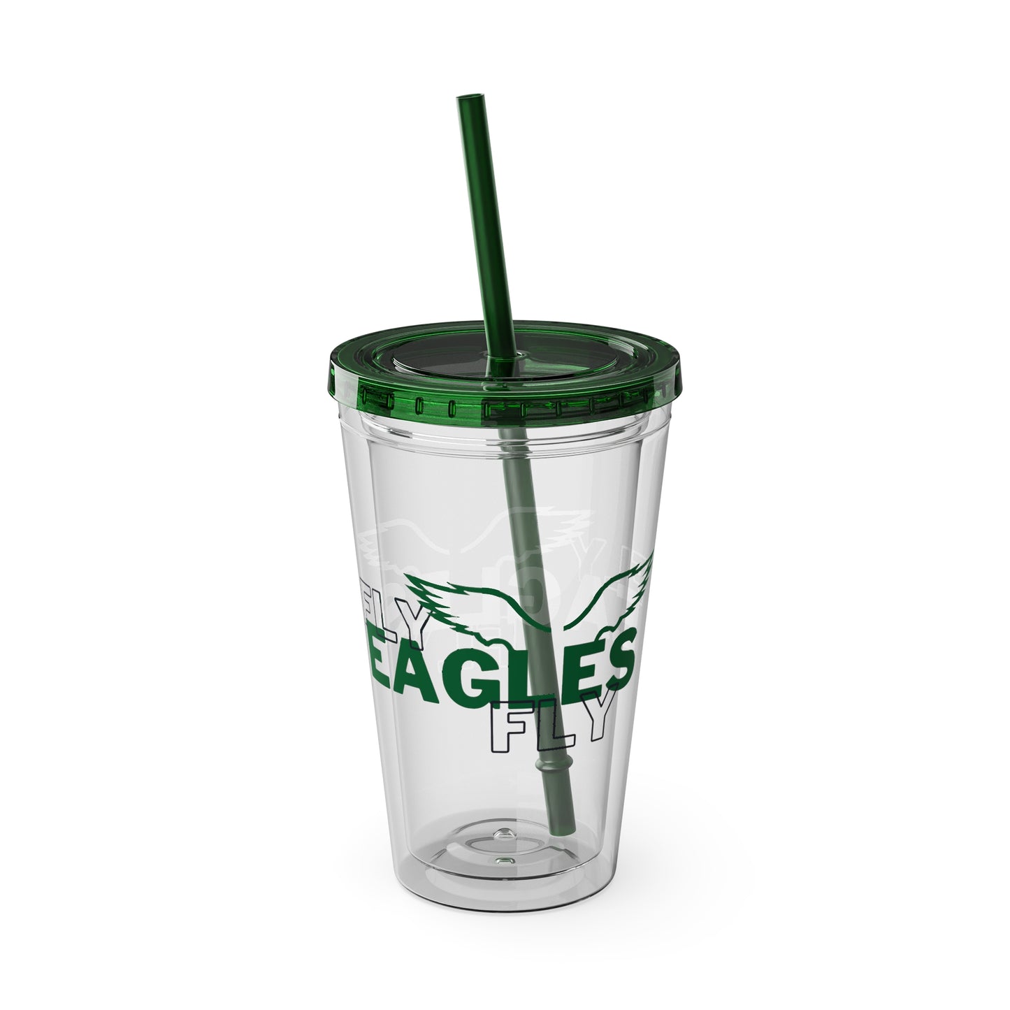 Fly Eagles Fly 16oz Tumbler with Straw