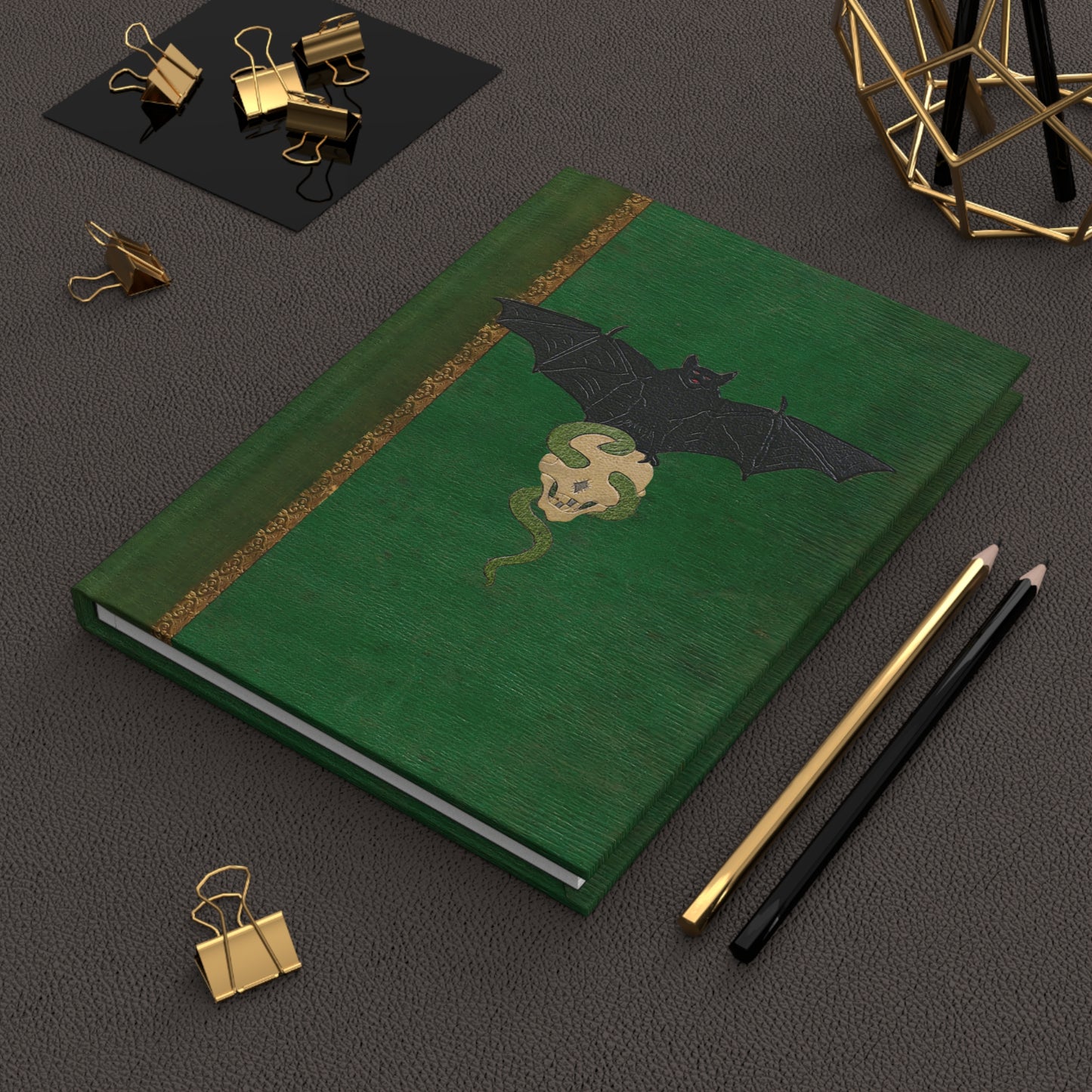 Bat & Skull Hardcover Journal