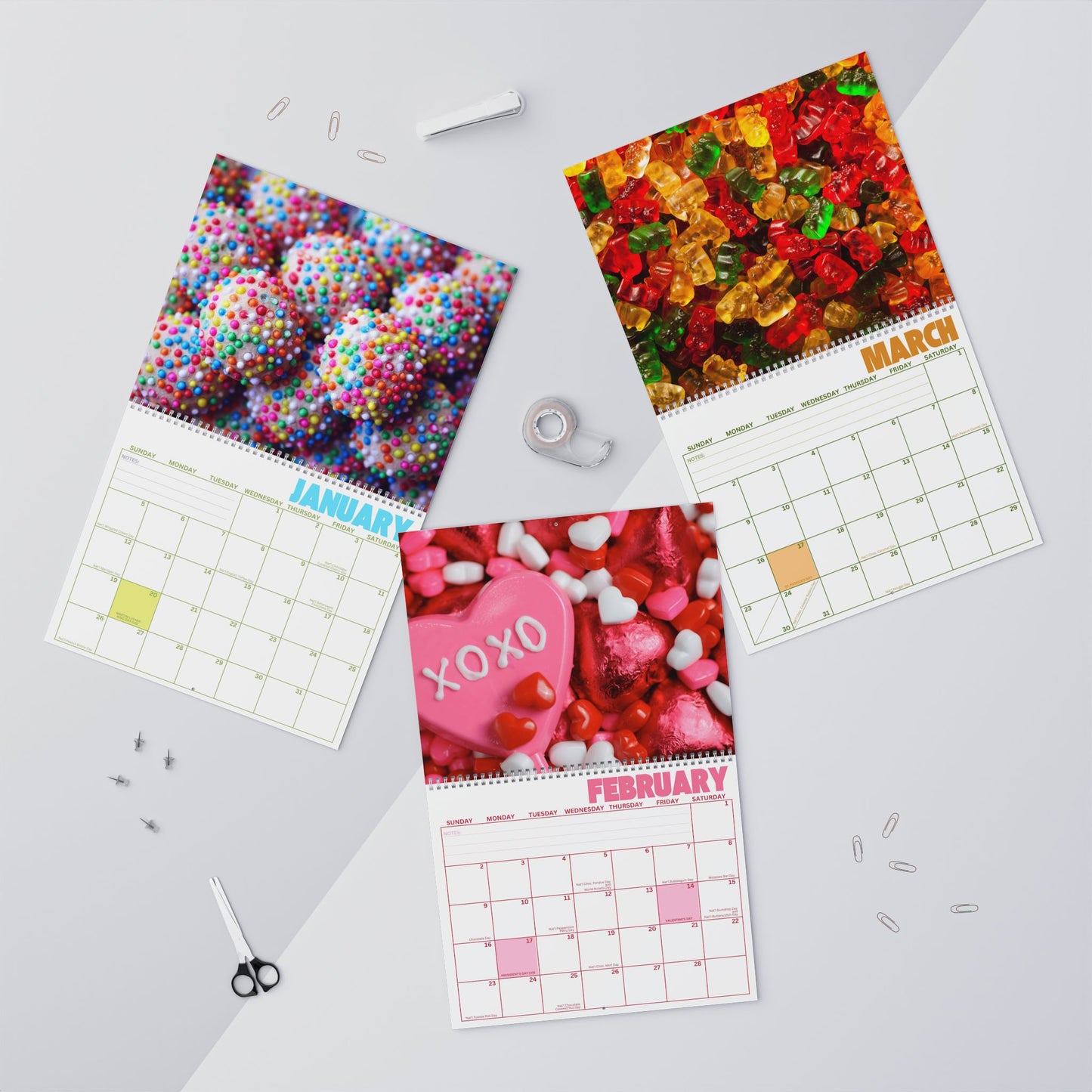 2025 Monthly Wall Calendar - I Want Candy!