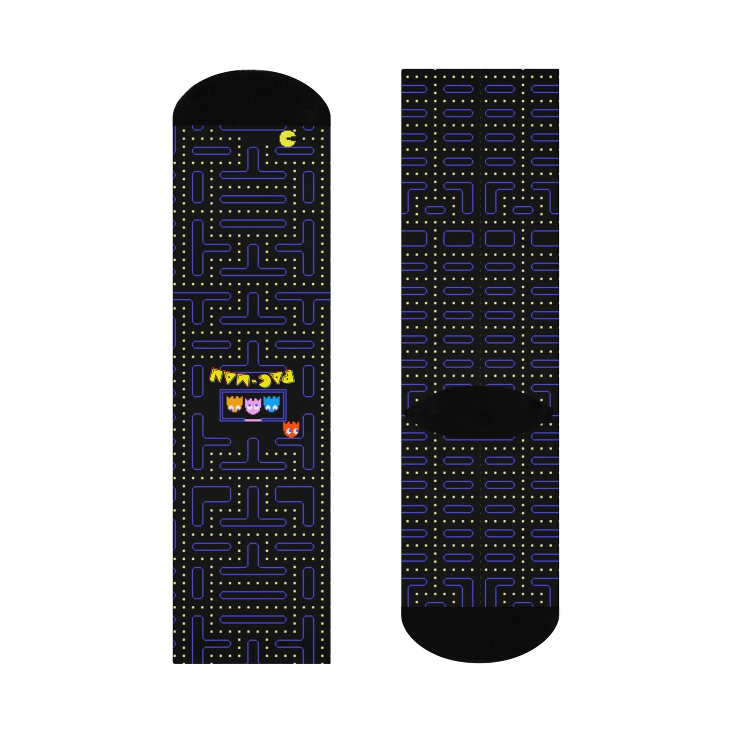 Pac-Man Inspired Cushioned Crew Socks