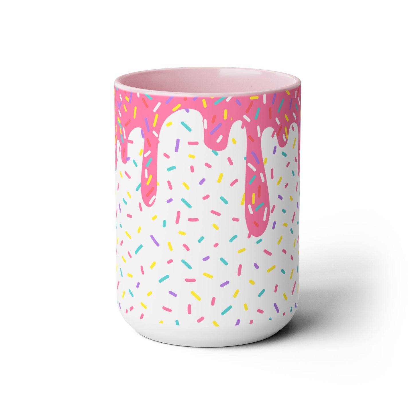 Rainbow Sprinkles Two-Tone Mug | Pink, Light Blue