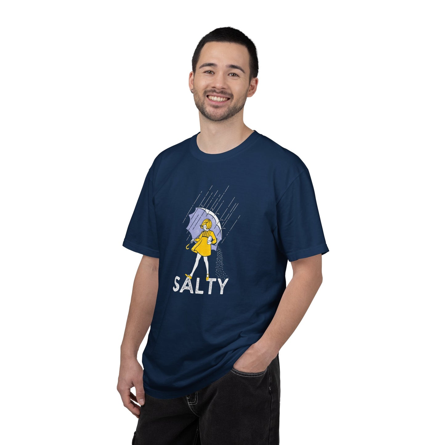 Salty Rain Girl T-Shirt — Funny Retro Illustration Tee