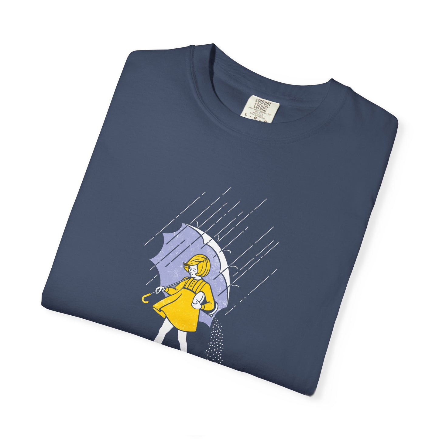 Salty Rain Girl T-Shirt — Funny Retro Illustration Tee