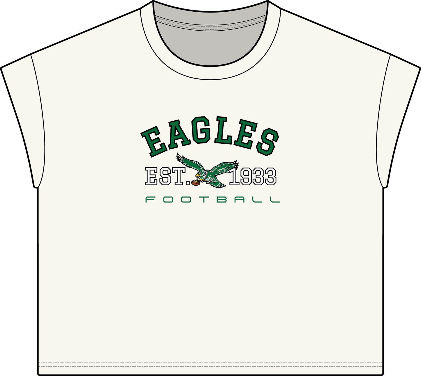 Eagles Vintage Wash Tee - "Eagles Est. 1933" Retro Football Graphic