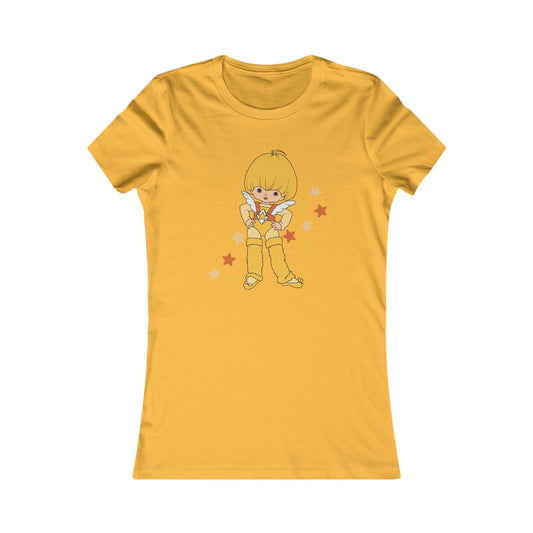 Rainbow Brite Canary Yellow Slim Fit Cotton Graphic Tee
