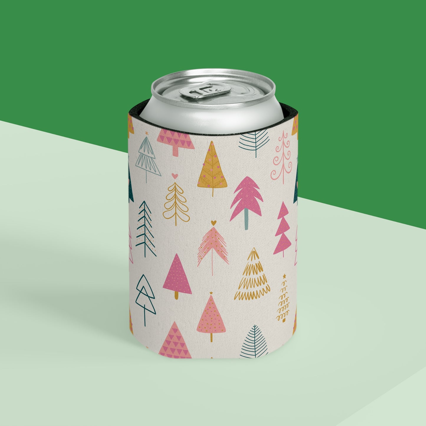 Can Cooler, Standard or Slim Size - Whimsy Christmas Tree