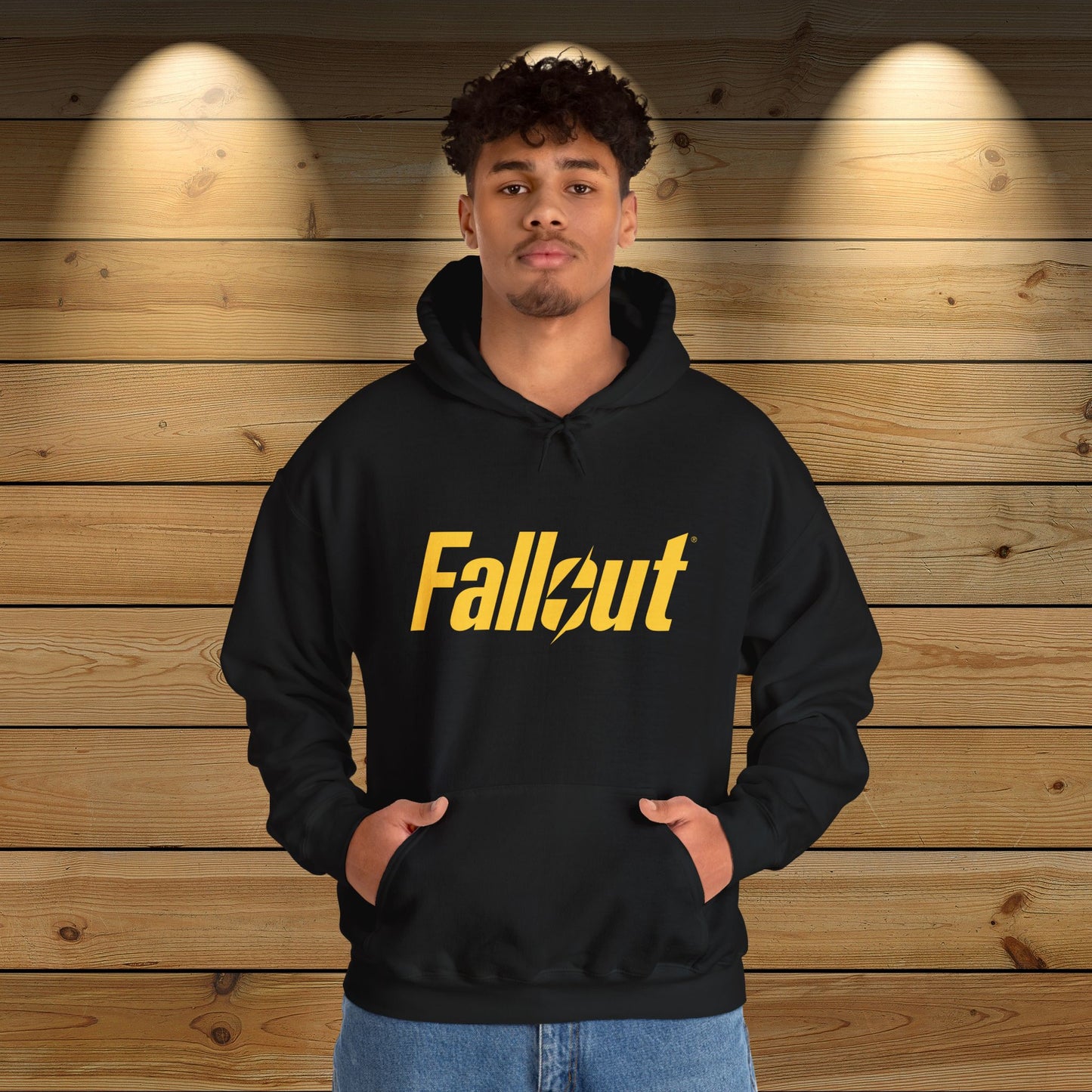 Fallout Logo Unisex Black Hoodie | up to Plus Size 5X