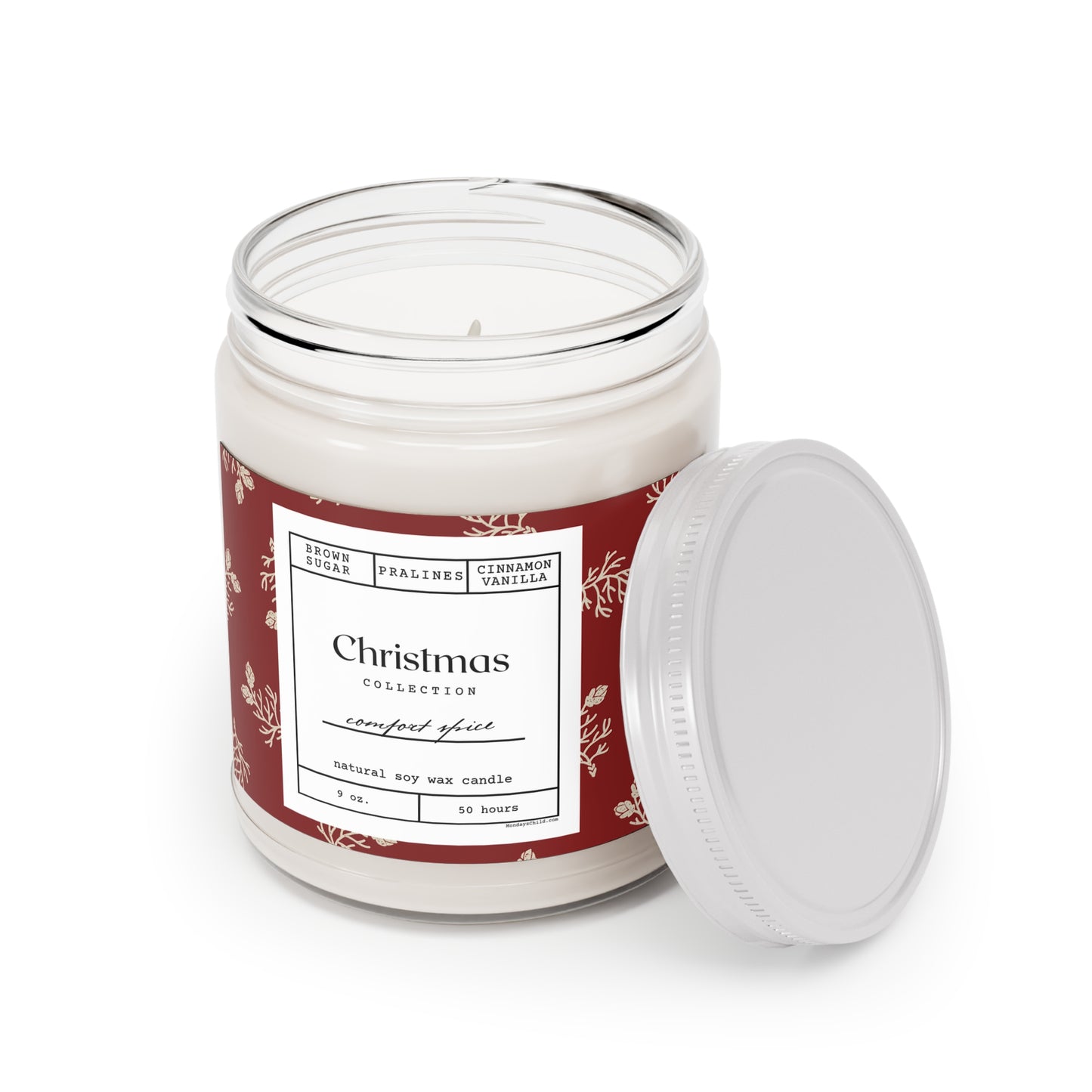 Christmas Comfort Spice Soy Candle with Lid — 9oz