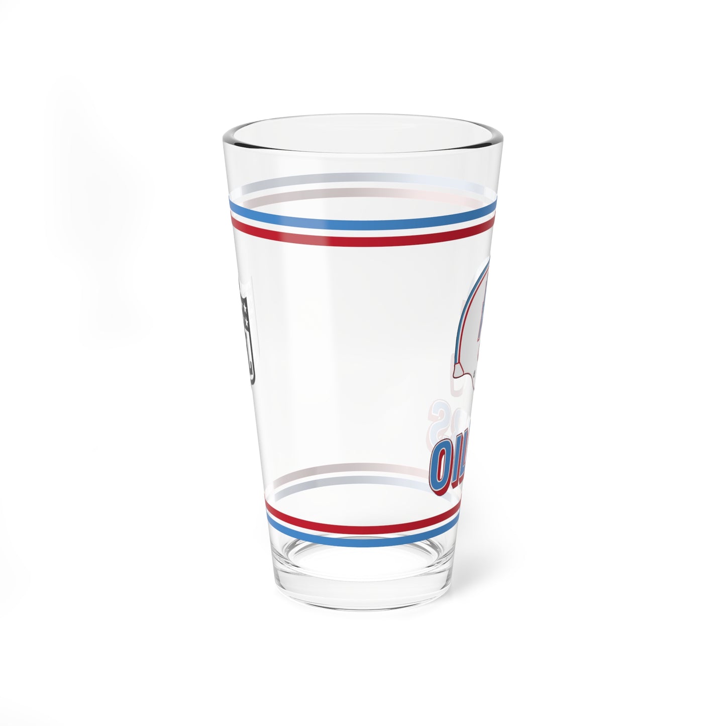 Houston Oilers - Retro Oil Derrick Helmet - Pint Glass, 16oz