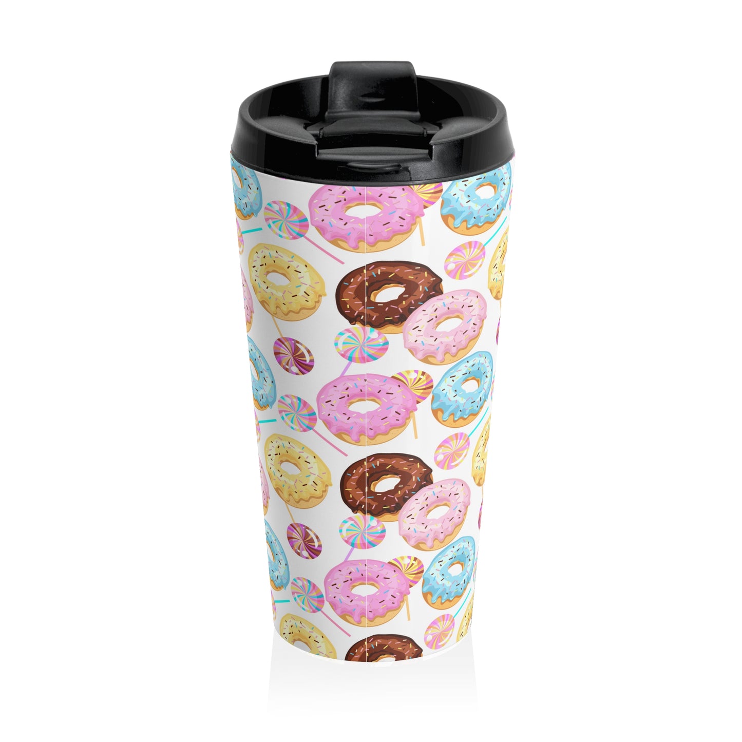 Sprinkled Donuts 15 oz. Travel Mug