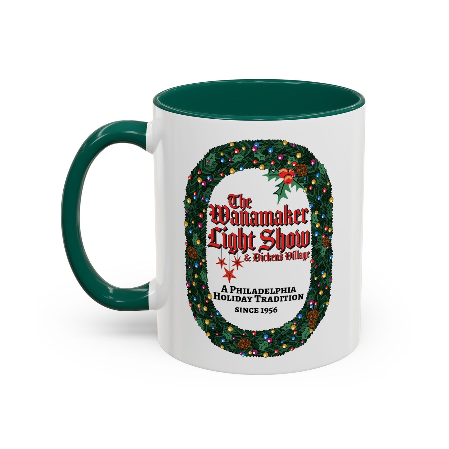 'The Wanamaker Light Show' Holiday Wreath Mug - 11oz/15oz