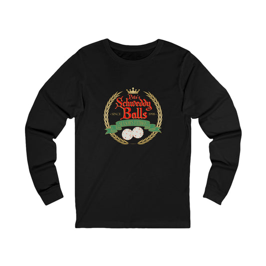 "Schweddy Balls" Holiday Comedy Graphic Long Sleeve Tee