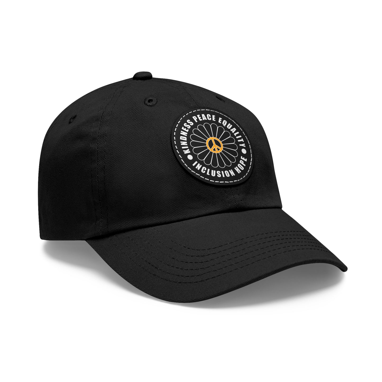 Kindness & Peace Black Patch Hat