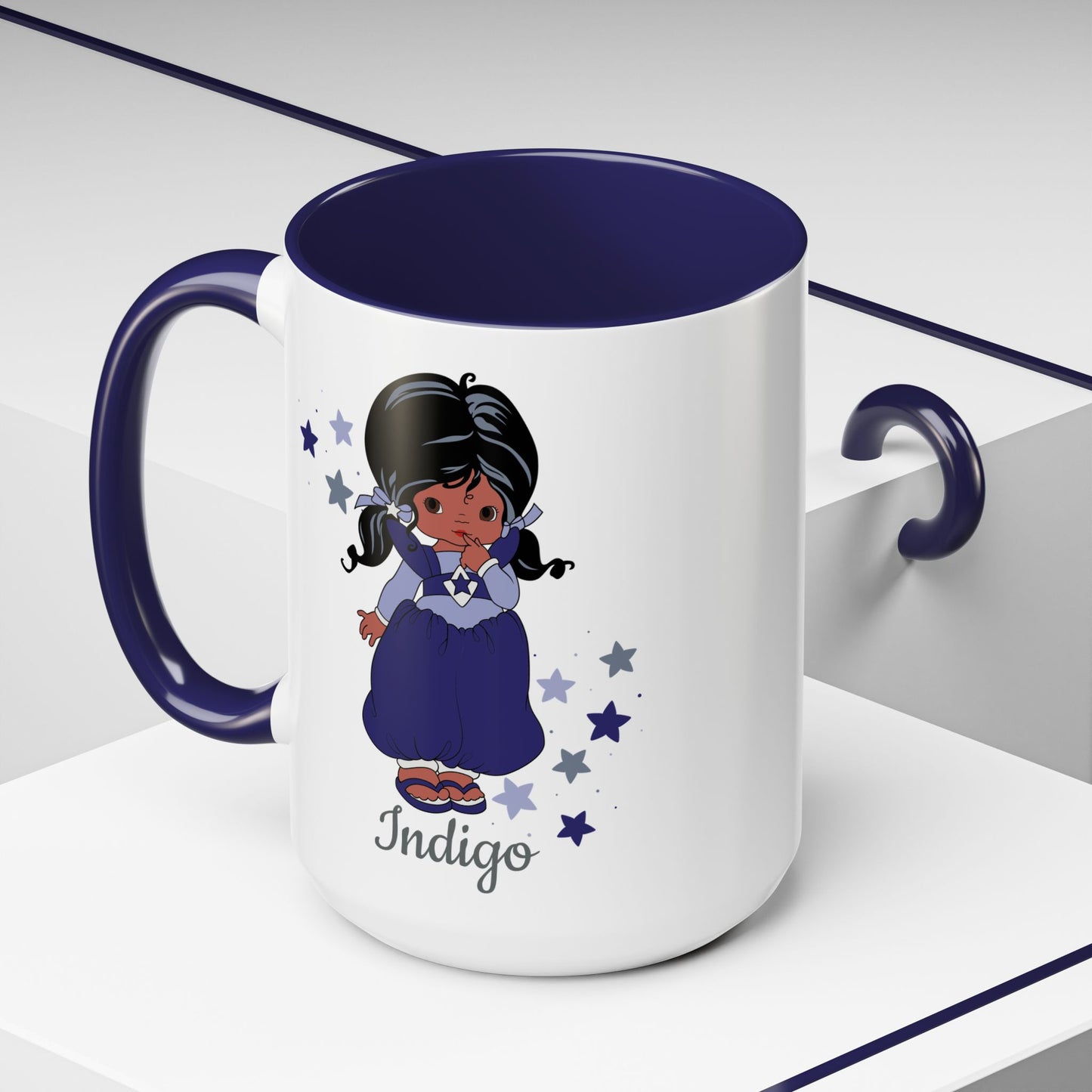 Rainbow Brite Color Kids Ceramic Mug - Indigo, 11oz/15oz