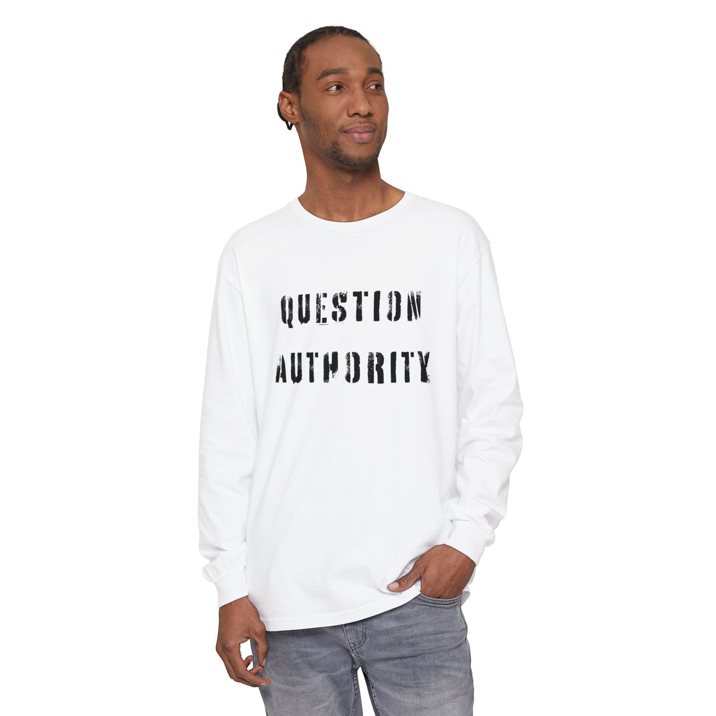 QUESTION AUTHORITY Unisex Long Sleeve Tee