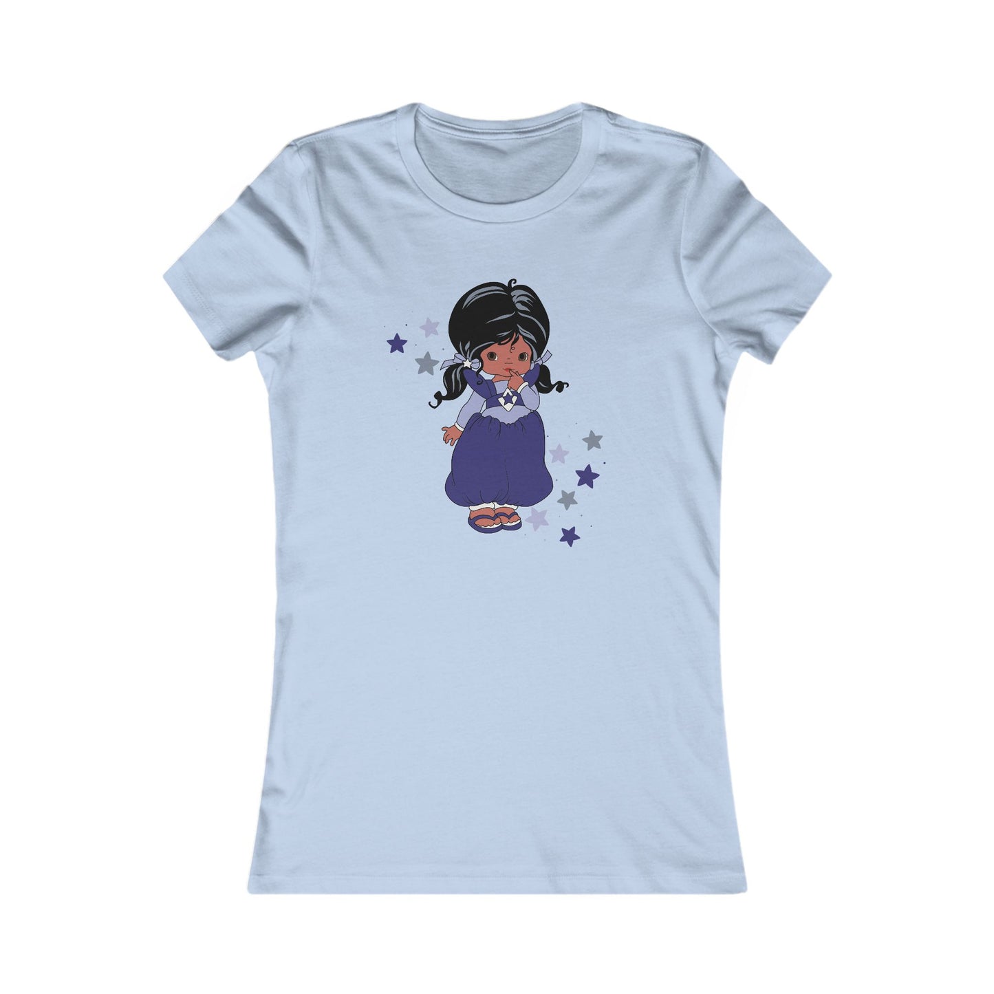 Rainbow Brite Indigo Slim Fit Cotton Tee